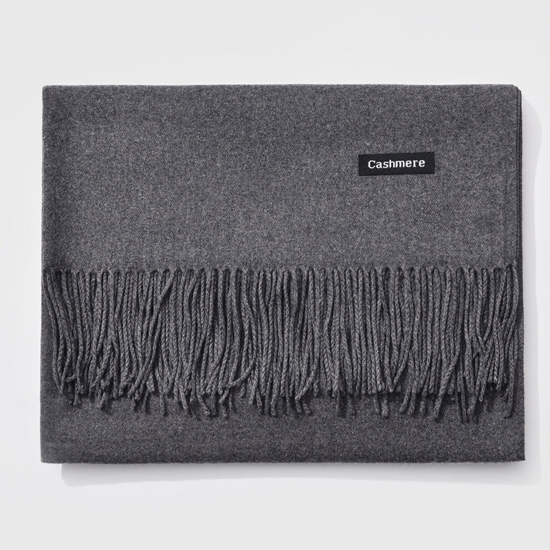 Damen Kaschmir Schal Winter | Elegante Warme Unifarbene Stola
