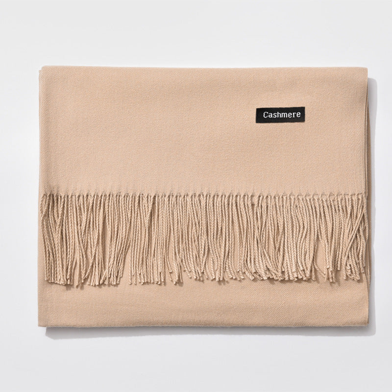 Damen Kaschmir Schal Winter | Elegante Warme Unifarbene Stola