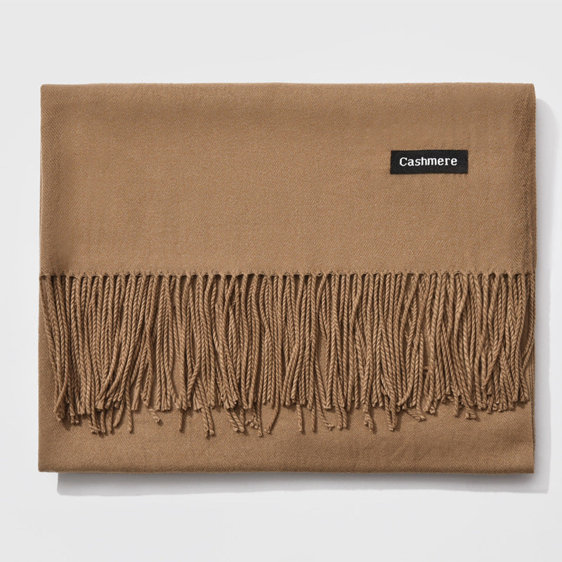Damen Kaschmir Schal Winter | Elegante Warme Unifarbene Stola