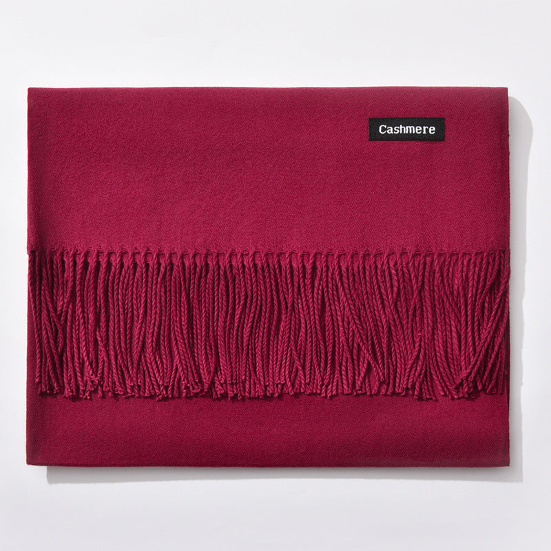 Damen Kaschmir Schal Winter | Elegante Warme Unifarbene Stola