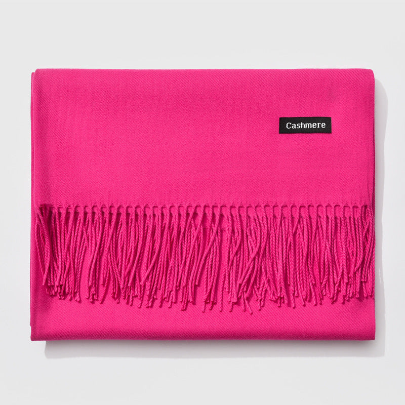 Damen Kaschmir Schal Winter | Elegante Warme Unifarbene Stola
