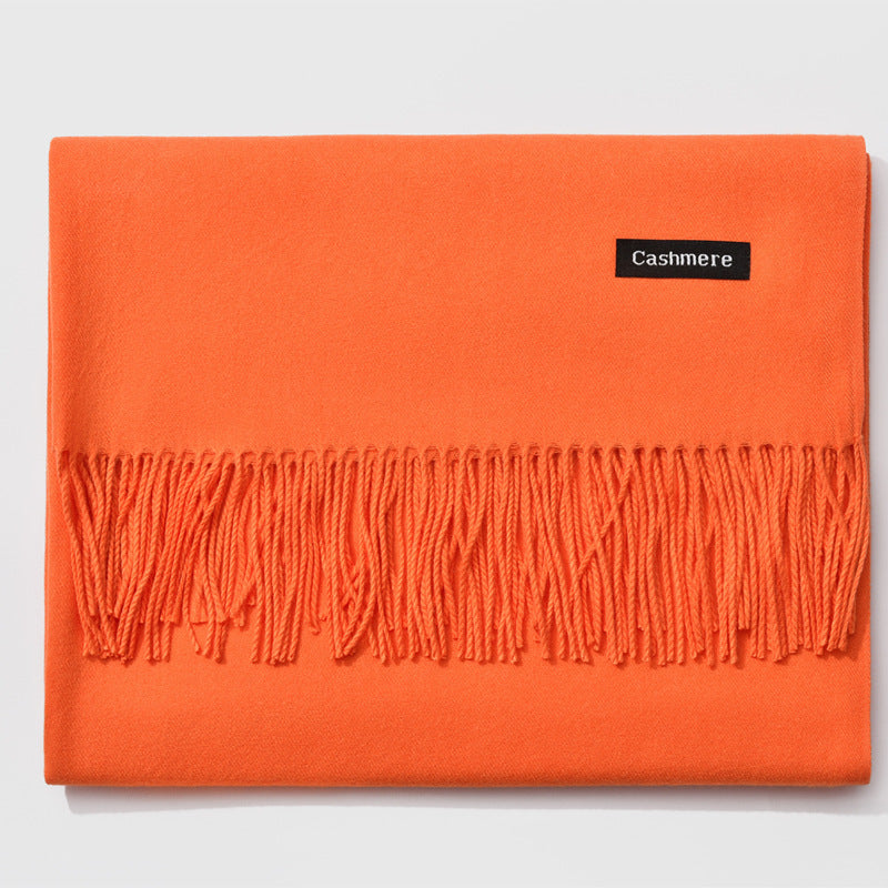 Damen Kaschmir Schal Winter | Elegante Warme Unifarbene Stola