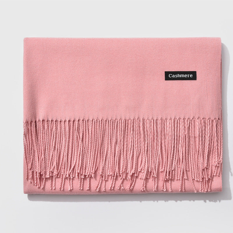 Damen Kaschmir Schal Winter | Elegante Warme Unifarbene Stola