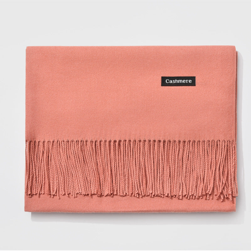 Damen Kaschmir Schal Winter | Elegante Warme Unifarbene Stola