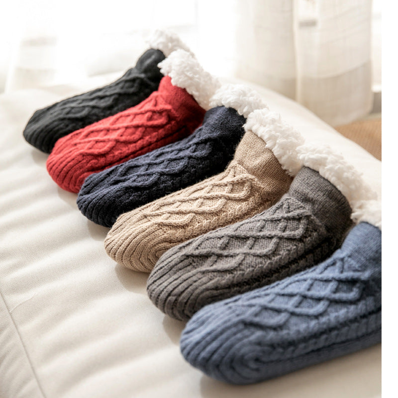 Damen Winter Kuschelsocken – Rutschfeste Plüsch Home Socks Warm