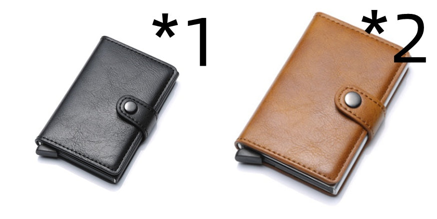 RFID Men's Wallet | Aluminum | Anti-theft Leather Wallet