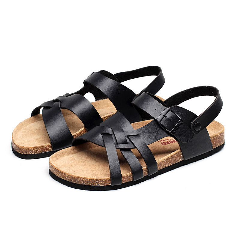 Men's Cork Slippers Breathable Comfort Summer Slides