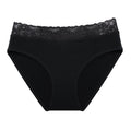 Women's High Waisted Cotton Briefs with Lace | Seamless Comfort**