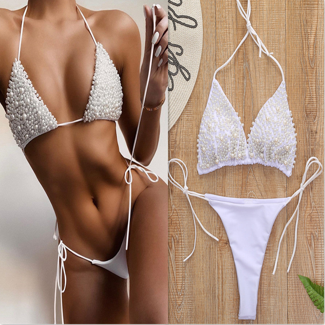Sexy Damen Halter Bikini | Mini Zweiteiler Swimwear