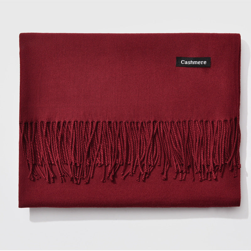 Damen Kaschmir Schal Winter | Elegante Warme Unifarbene Stola