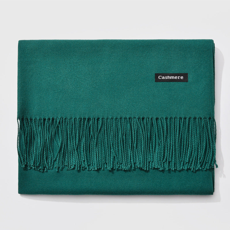 Damen Kaschmir Schal Winter | Elegante Warme Unifarbene Stola