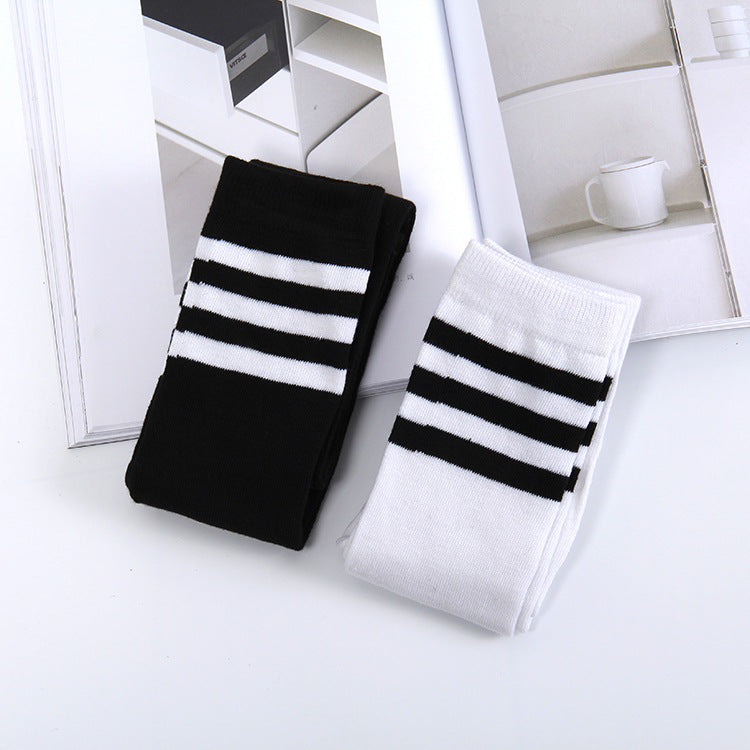 Damen Overknee Streifen Socken – College Style Japan Look