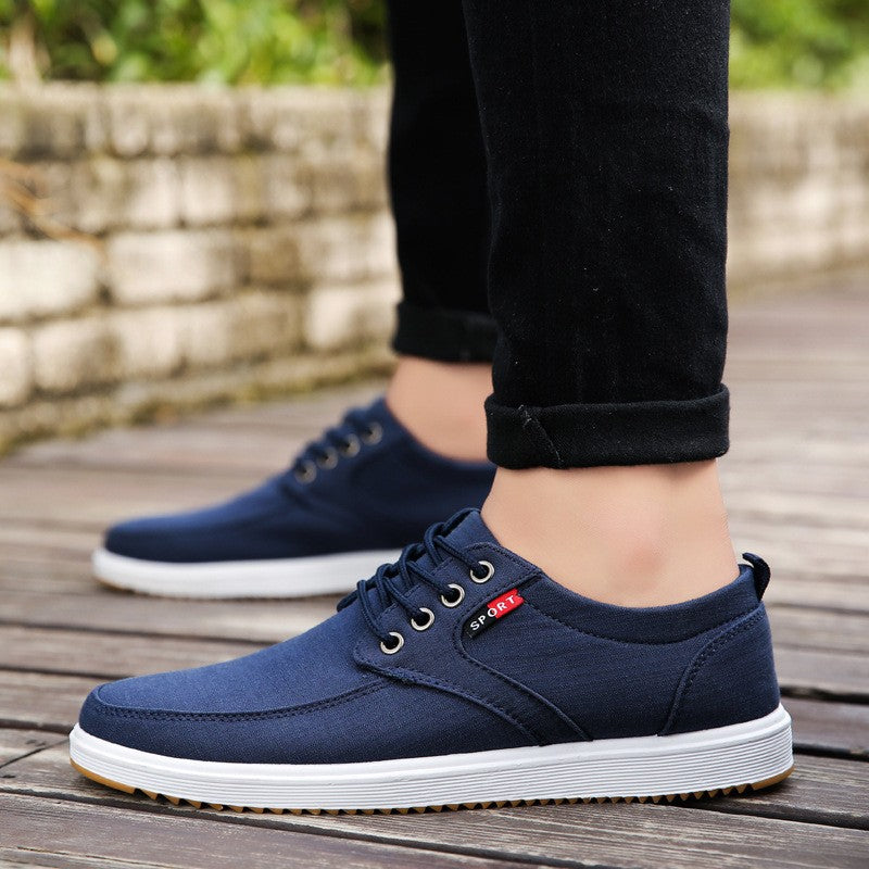 Men's Canvas Lace-Up Shoes | Breathable Comfortable Casual Shoes