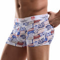 Men's Boxer Briefs Breathable Comfortable | Mid-Waist Print Underwear