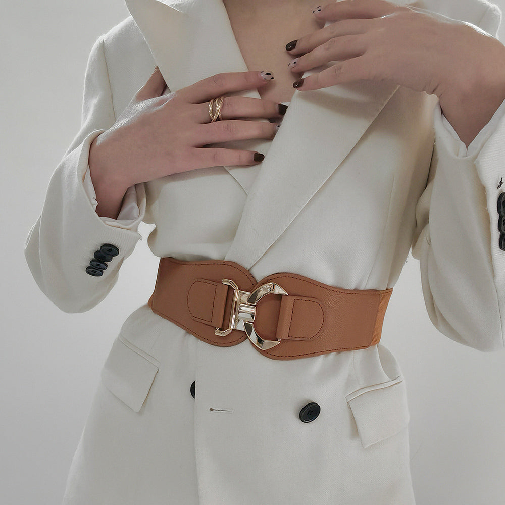 Damen Breitgürtel Elastisch Elegant | Metall Schnalle Komfort Stilvoll