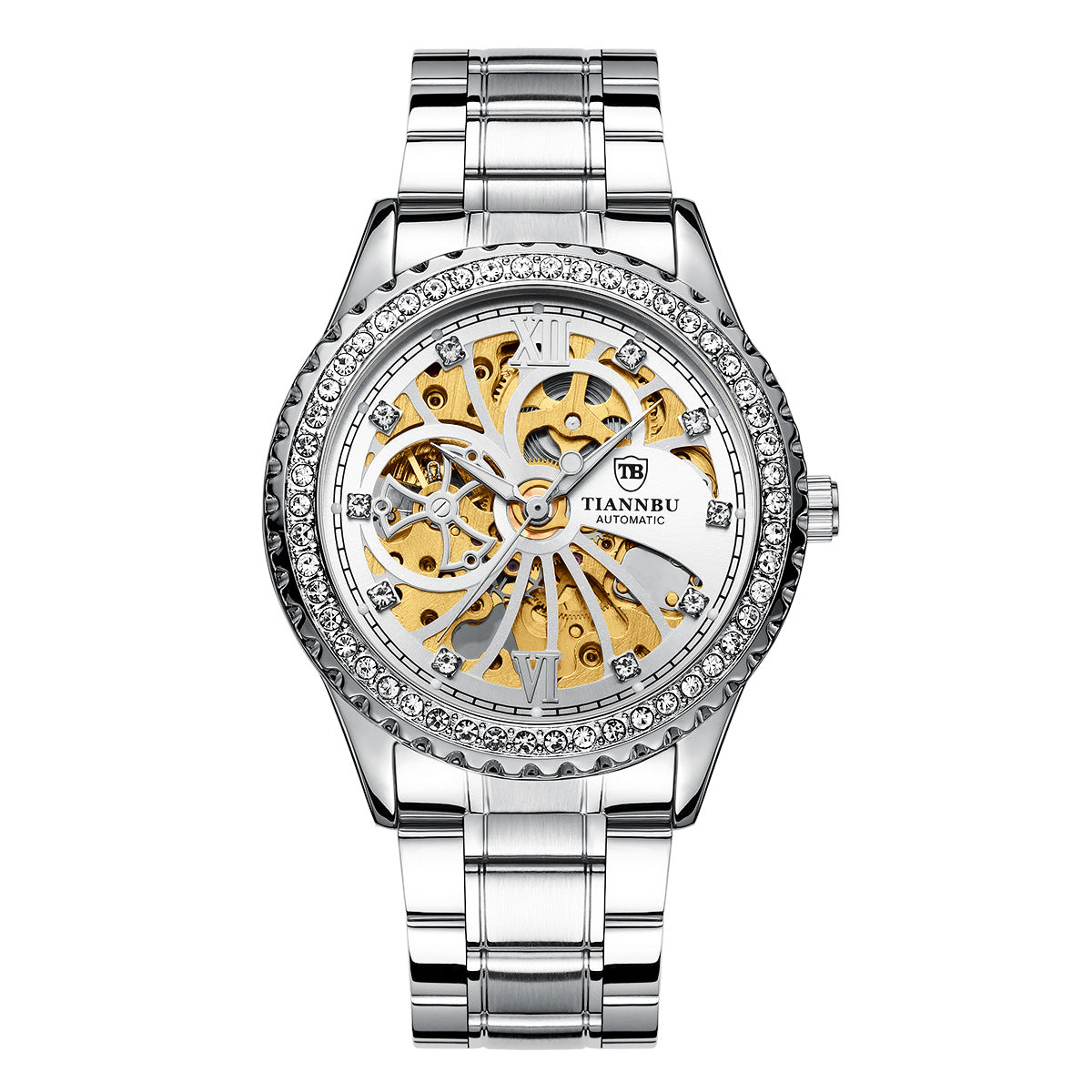Men's Automatic Diamond Watch | Luxury Elegant Mechanical