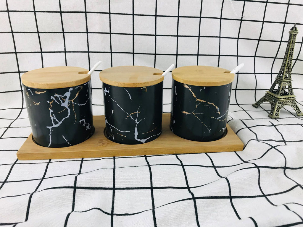 Ceramic Spice Jar Japanese | Round Storage Jar Kitchen Decor