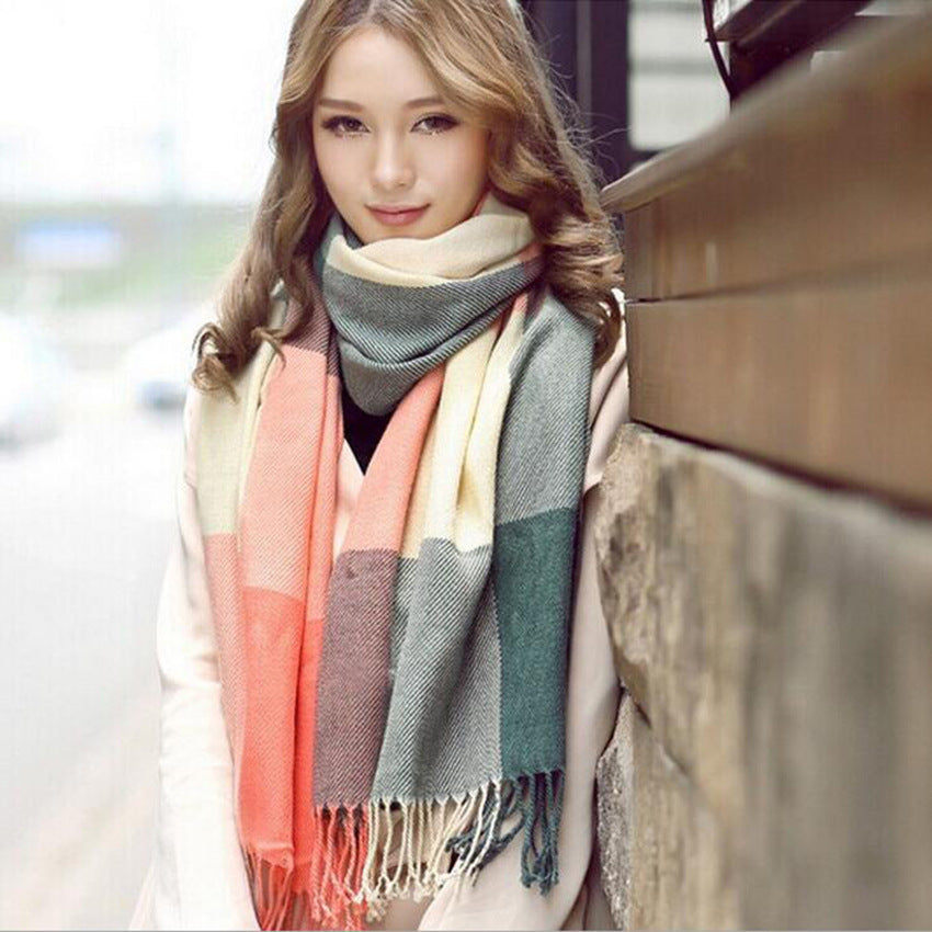 Damen Kaschmir Schal Elegant | Warmer Luxus Winter Schal