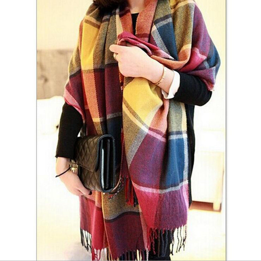 Damen Kaschmir Schal Elegant | Warmer Luxus Winter Schal