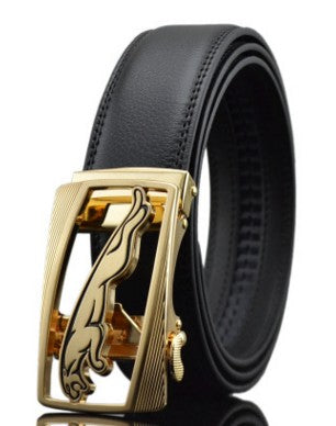 Men's Automatic Belt Leather Elegant Adjustable Business Style