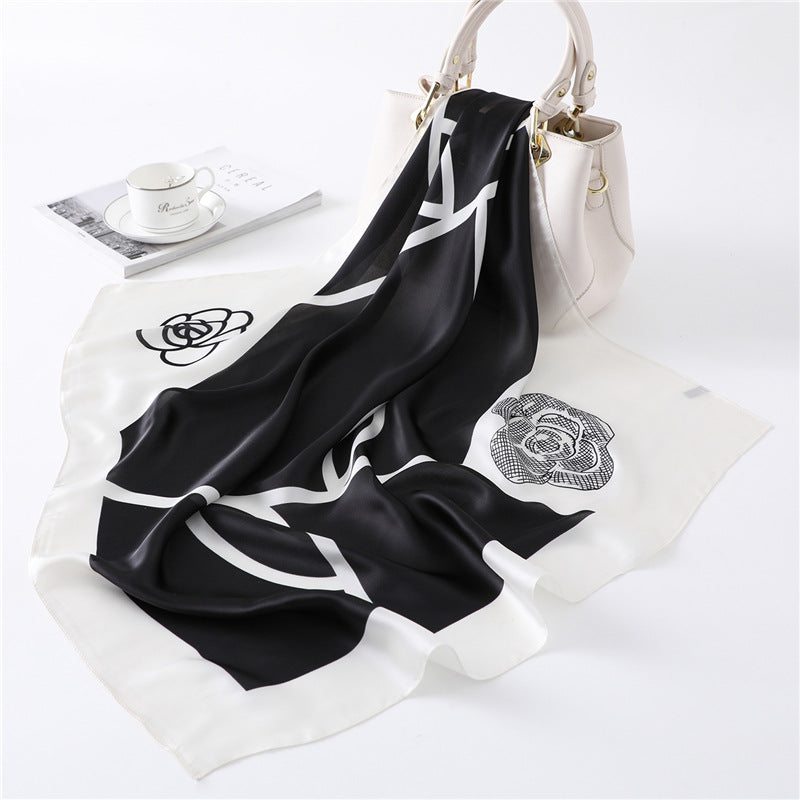 Damen Seidenschal elegant leicht dekorativ Mode Halstuch Stil