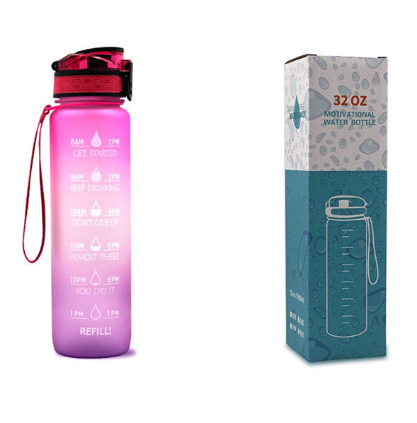 1L Tritan Trinkflasche mit Zeitmarkierung – Motivationsflasche