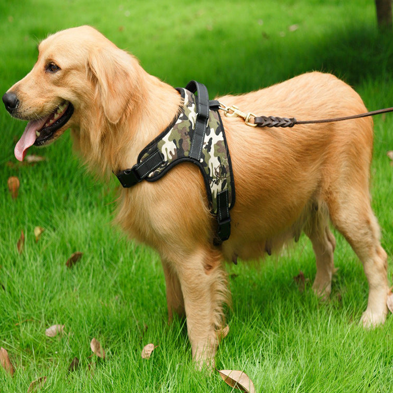 Hundegeschirr Camouflage | Outdoor Hundeweste robust verstellbar