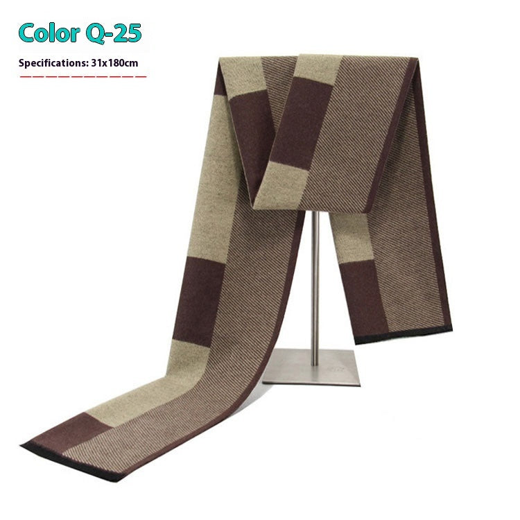 Men's Business Scarf striped soft warm elegant winter