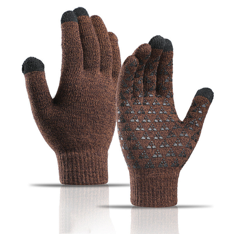 Herren & Damen Strickhandschuhe Winter – Warm Anti-Rutsch Outdoor