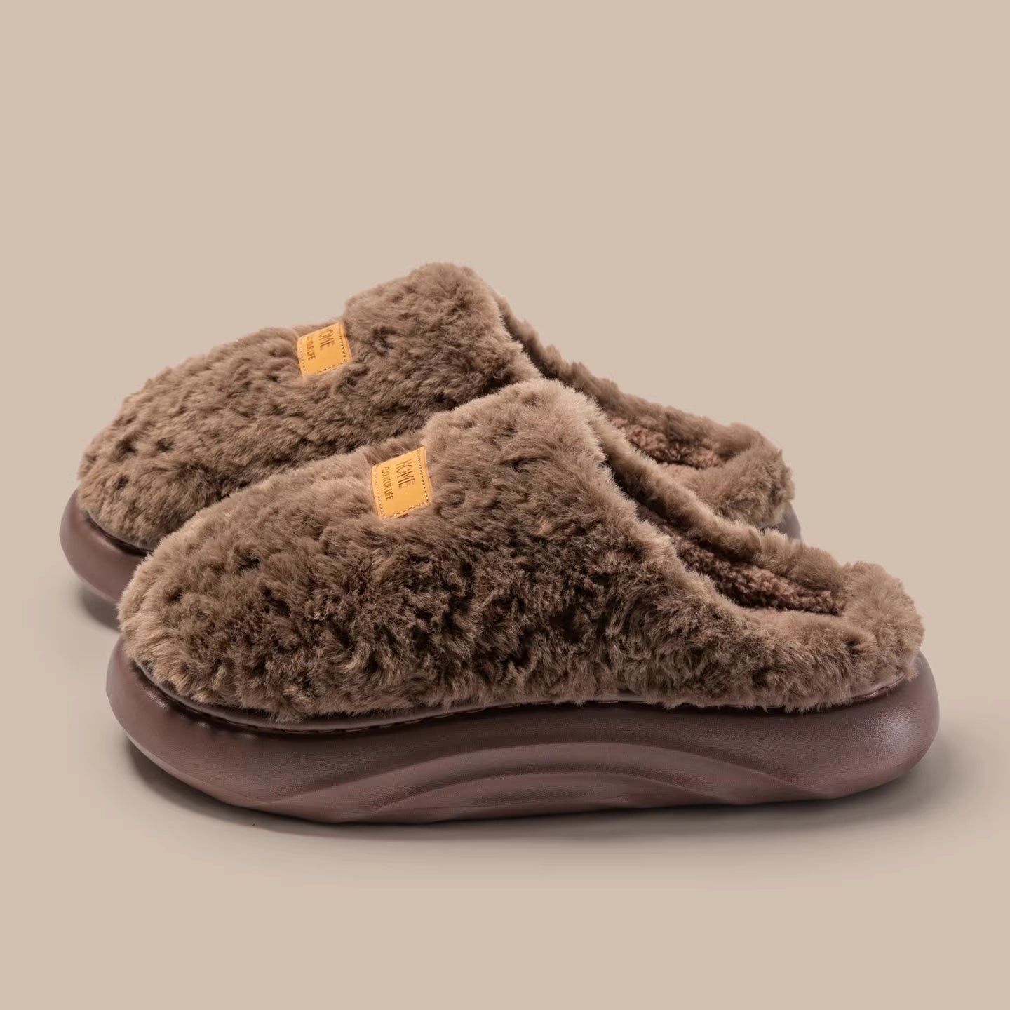 Women's Plush Slippers Warm – Thick Sole Non-slip Comfort