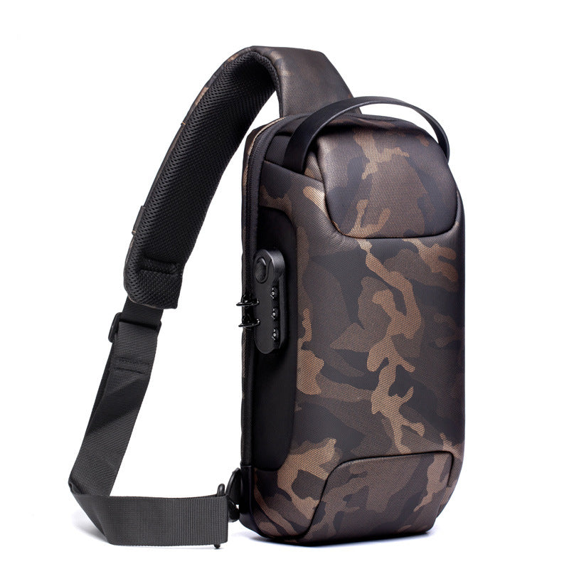 Anti-Theft Crossbody Bag Men USB | Waterproof Oxford