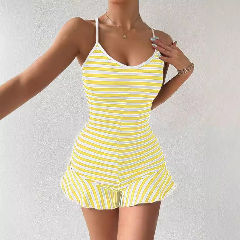 Elegant Women's Jumpsuit | Figure-hugging Overall with Ruffles