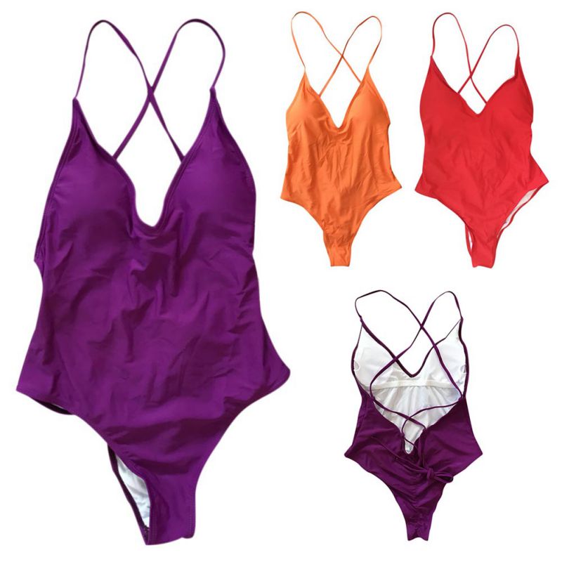 Elegant Women's Solid Color Monokini – Figure-Shaping Swimsuit