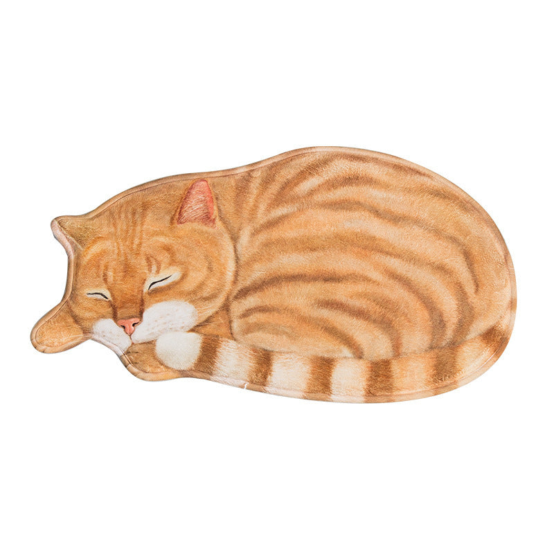 3D Katzen Badematte rutschfest saugstark | Niedlich Teppich