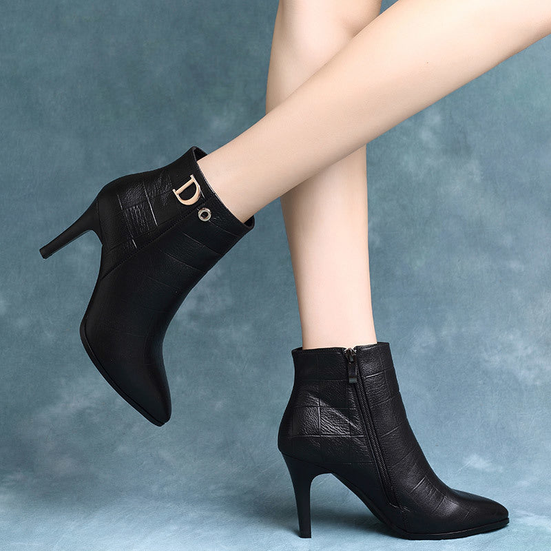 Damen High Heel Stiefeletten | Elegante Herbst Winter Boots