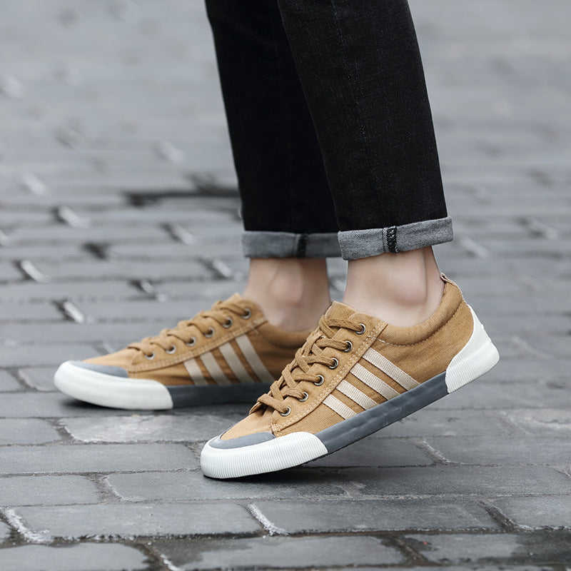 Men's Vintage Canvas Sneakers | Classic Comfortable Casual Shoes