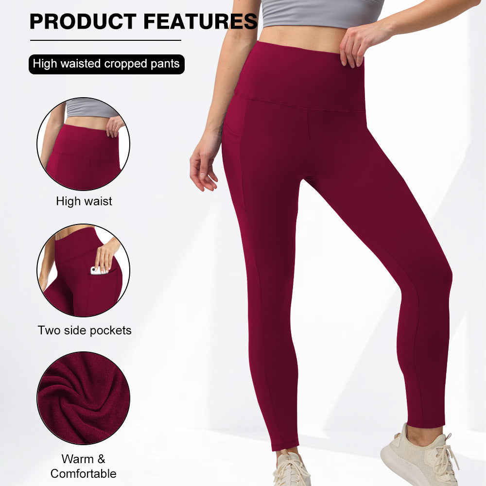 Women's Thermal Yoga Leggings with Pockets – Lined Winter Warm