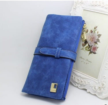 Women's Nubuck Leather Wallet | Elegant Zip Purse