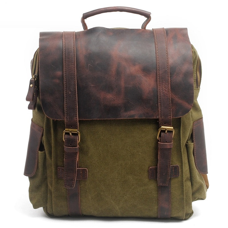 Vintage Canvas Rucksack | Retro Design Robust & Alltagstauglich