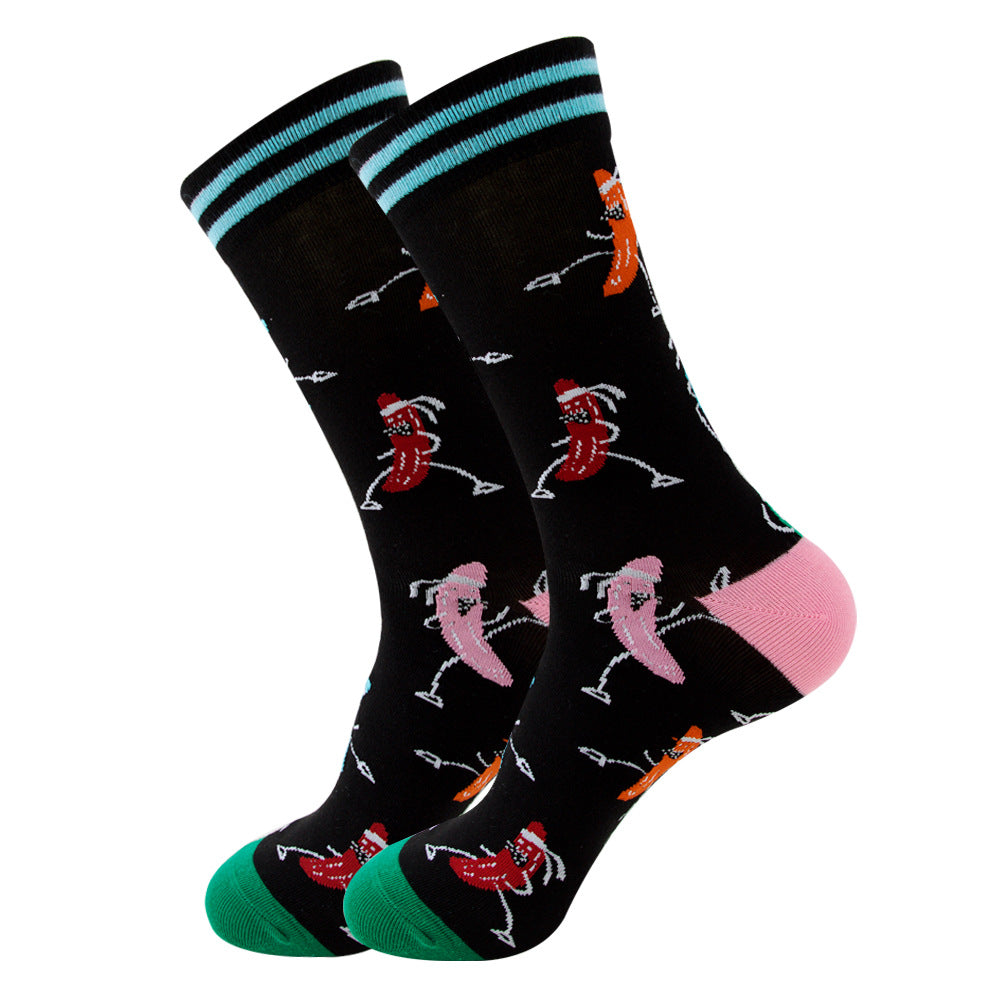 Women's Fashion Socks Geometric | Fruit Street Style Socks