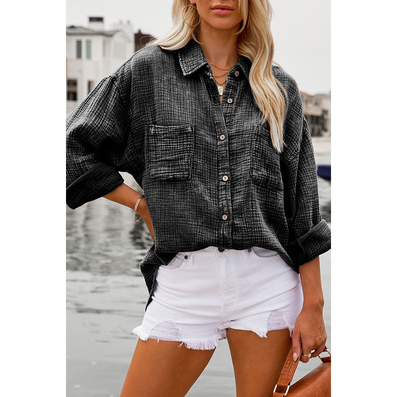 Damen Oversize Bluse Elegant Luftig | Lockeres Fashion Shirt