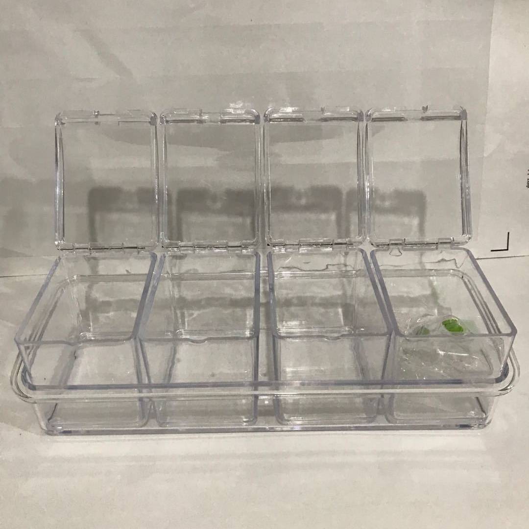Acrylic Spice Box Transparent | Kitchen Organizer with Spoon