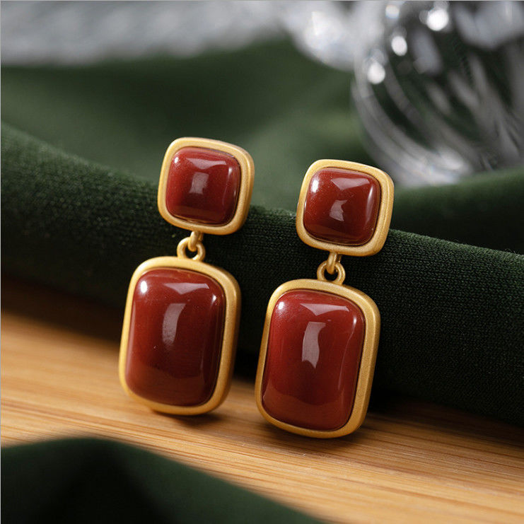Luxuriöse Jade- & Saphir Ohrringe – Elegante Statement Schmuckstücke für Damen