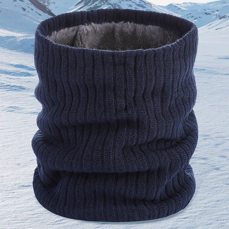 Warm Plush Scarf Winter Unisex Soft Knitted Scarf Solid Color
