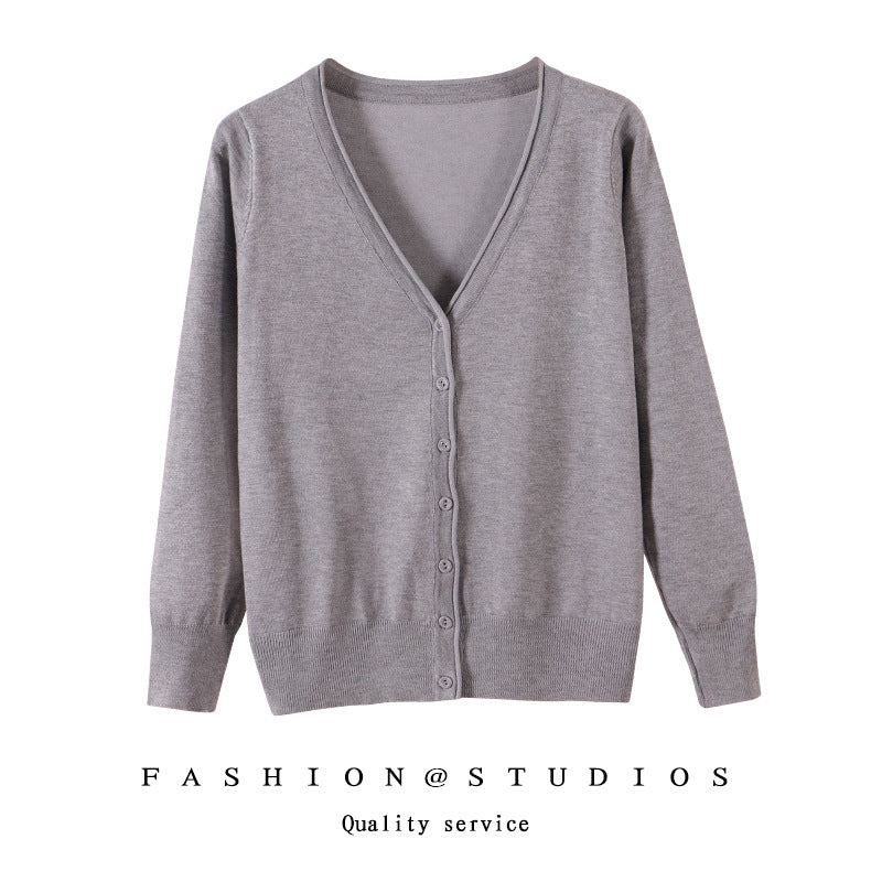 Women's Slim Fit Knitted Cardigan – Plus Sizes Spring Autumn
