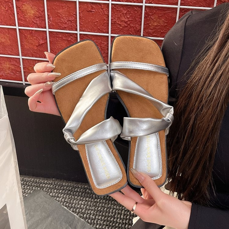 Women's French Mules – Elegant Low Heel Summer Slides