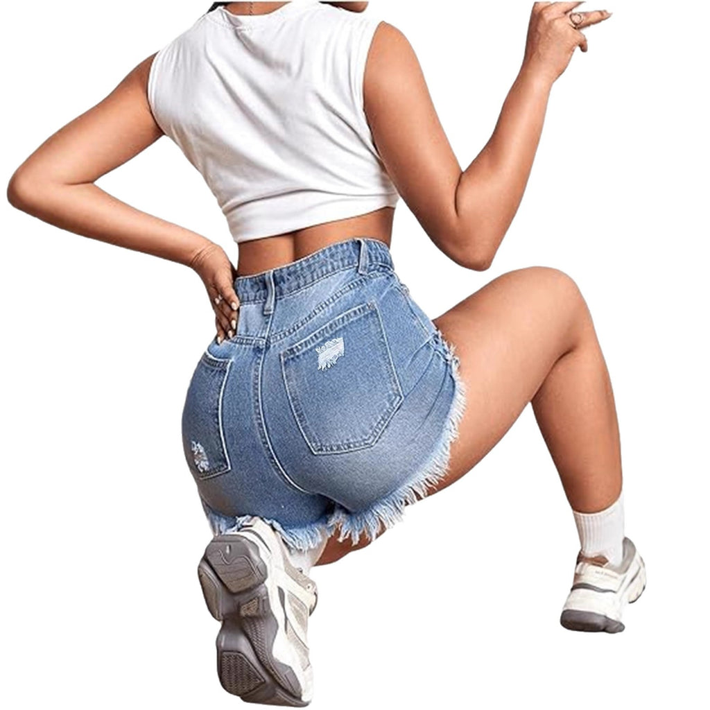 Women's Retro Stretch Skinny Denim Shorts