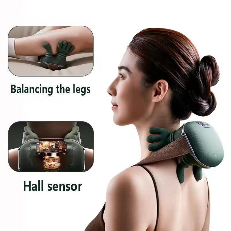 Wireless Neck and Shoulder Massager | Electric Kneading Massage for Back Relaxation