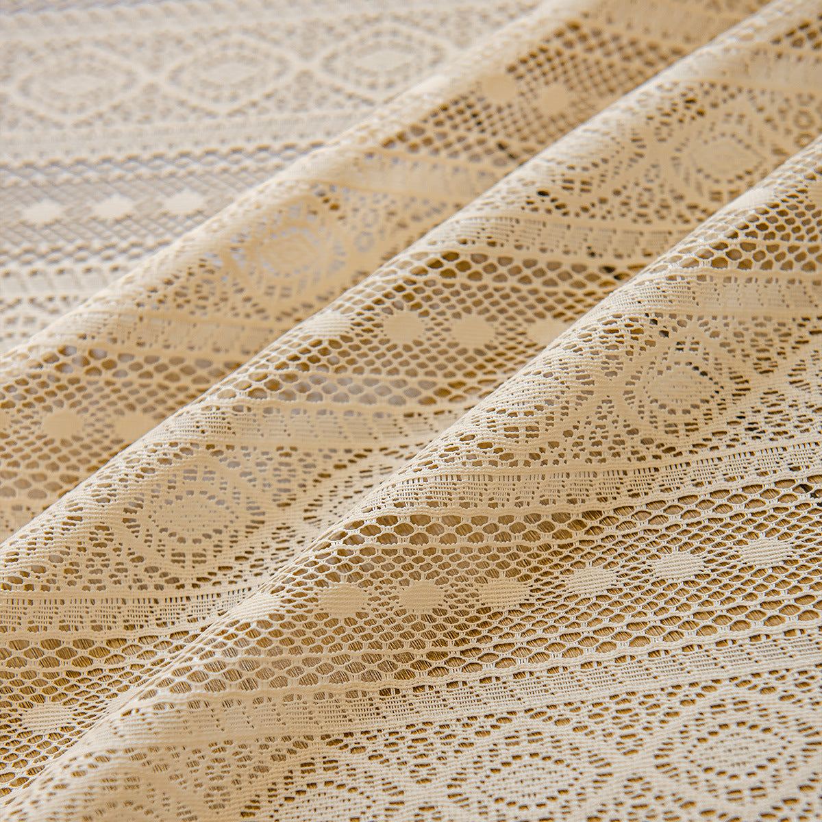 Lace Curtain Wood Look | transparent natural elegant modern