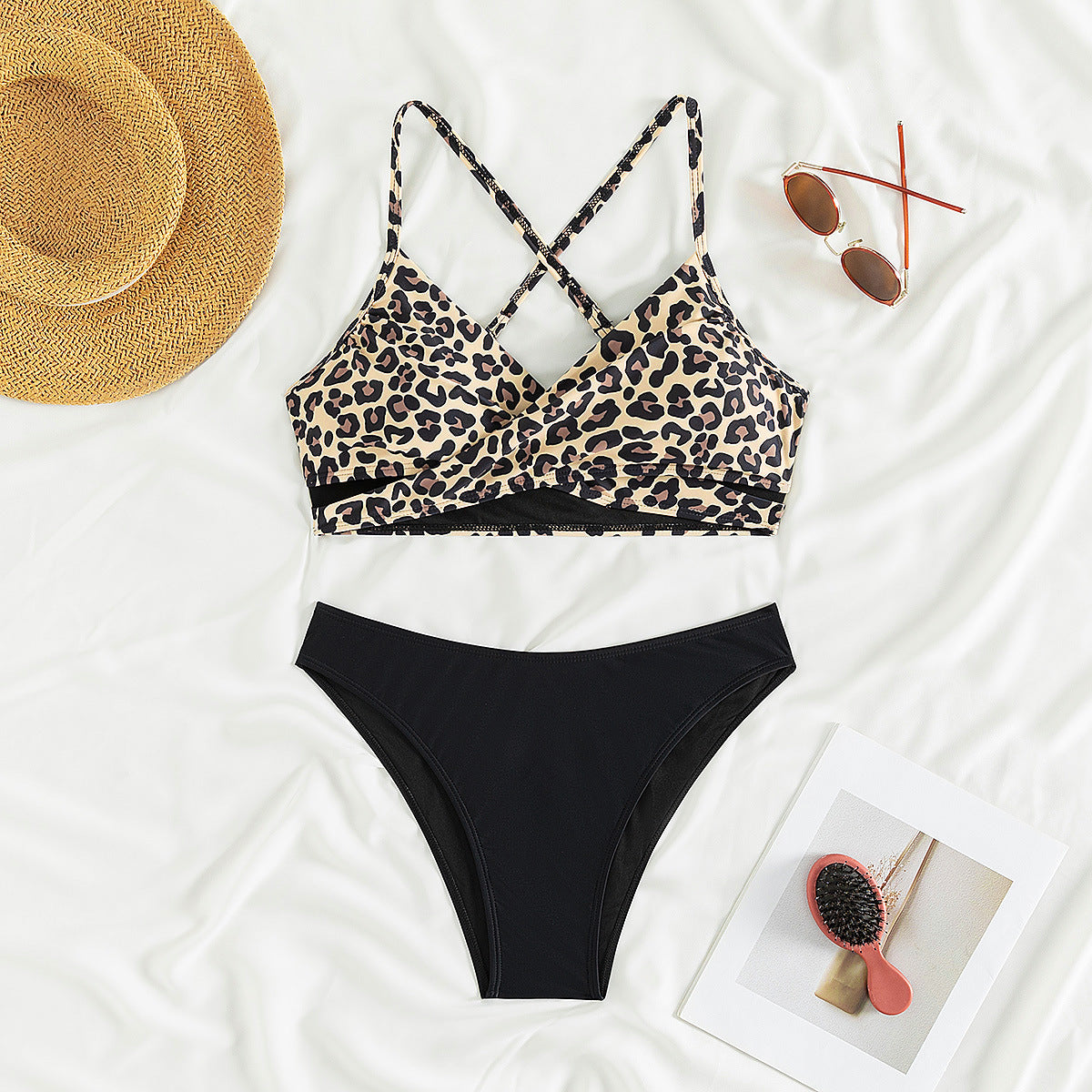 Women's Leopard Print Bikini – Trendy Two-Piece Summer Look